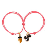 Pulseira divertida da amizade vermelho
