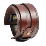 Pulseira durável de couro castanha valor por defeito título