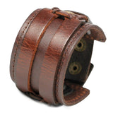 Pulseira durável de couro castanha valor por defeito título