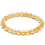 Pulseira elástica de citrino amarelo / 16 cm