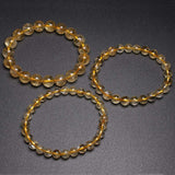 Pulseira elástica de citrino