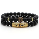 Pulseira elegante de ónix ouro