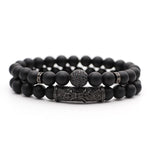 Pulseira elegante de ónix preto