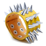 Pulseira gótica estilo hard rock amarelo