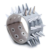 Pulseira gótica estilo hard rock cinzento