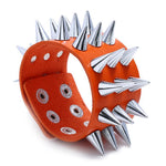 Pulseira gótica estilo hard rock laranja
