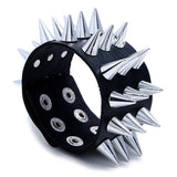 Pulseira gótica estilo hard rock preto