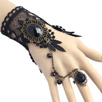 Pulseira gótica feminina preto