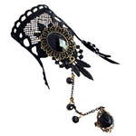 Pulseira gótica feminina preto