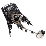 Pulseira gótica feminina preto