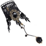 Pulseira gótica feminina preto