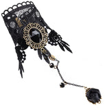 Pulseira gótica feminina preto