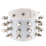 Pulseira gótica heavy metal branco