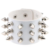 Pulseira gótica heavy metal branco