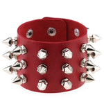 Pulseira gótica heavy metal vermelho
