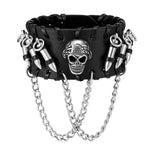 Pulseira gótica punk preto