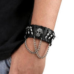 Pulseira gótica punk preto