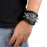 Pulseira gótica steampunk preto