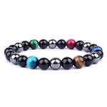 Pulseira hematita estilo original multicolorido / 8 mm