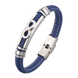 Pulseira infinito azul azul / 16,5 cm
