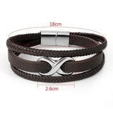 Pulseira infinito couro castanho valor por defeito título