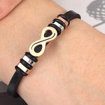 Pulseira infinito couro vegetal