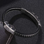 Pulseira infinito de couro sintético