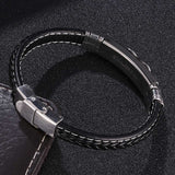 Pulseira infinito de couro sintético