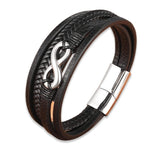 Pulseira infinito de moda aço / 23 cm
