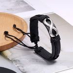 Pulseira infinito em couro preto valor por defeito título