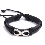 Pulseira infinito em couro preto valor por defeito título