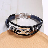 Pulseira infinito em couro valor por defeito título
