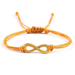 Pulseira infinito laranja claro valor por defeito título