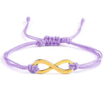 Pulseira infinito roxa valor por defeito título