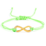 Pulseira infinito verde-claro valor por defeito título
