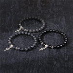 Pulseira labradorita com cruz