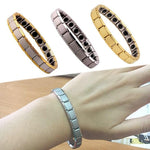 Pulseira magnética de titânio ouro