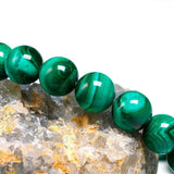 Pulseira malaquita 10mm