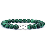 Pulseira malaquita alta qualidade verde / 4mm / 17 cm