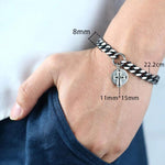 Pulseira masculina cruz