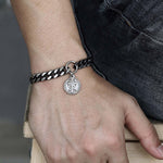 Pulseira masculina cruz