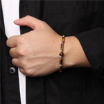 Pulseira masculina olho de tigre