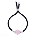 Pulseira minimalista de quartzo rosa valor por defeito título