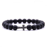 Pulseira moderna cruz prata