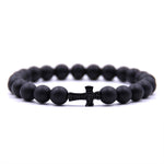 Pulseira moderna cruz preto