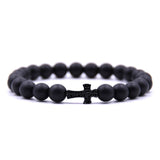 Pulseira moderna cruz preto