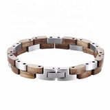 Pulseira moderna de madeira valor por defeito título