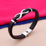 Pulseira motivo do infinito em couro valor por defeito título