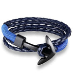 Pulseira multicolorida âncora azul