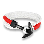Pulseira multicolorida âncora branco